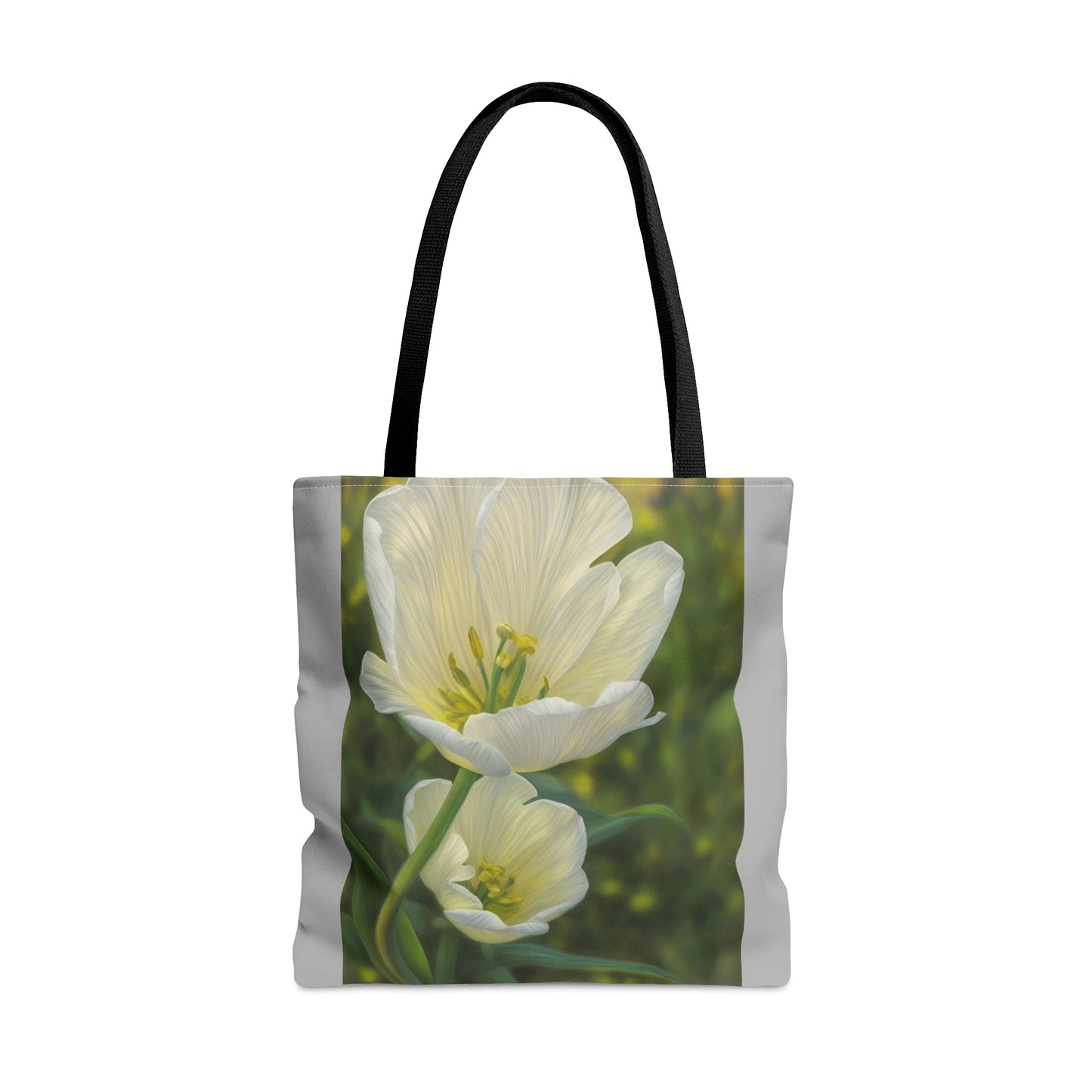 White Tulip Tote Bag (SP Photography Collection) GRAY