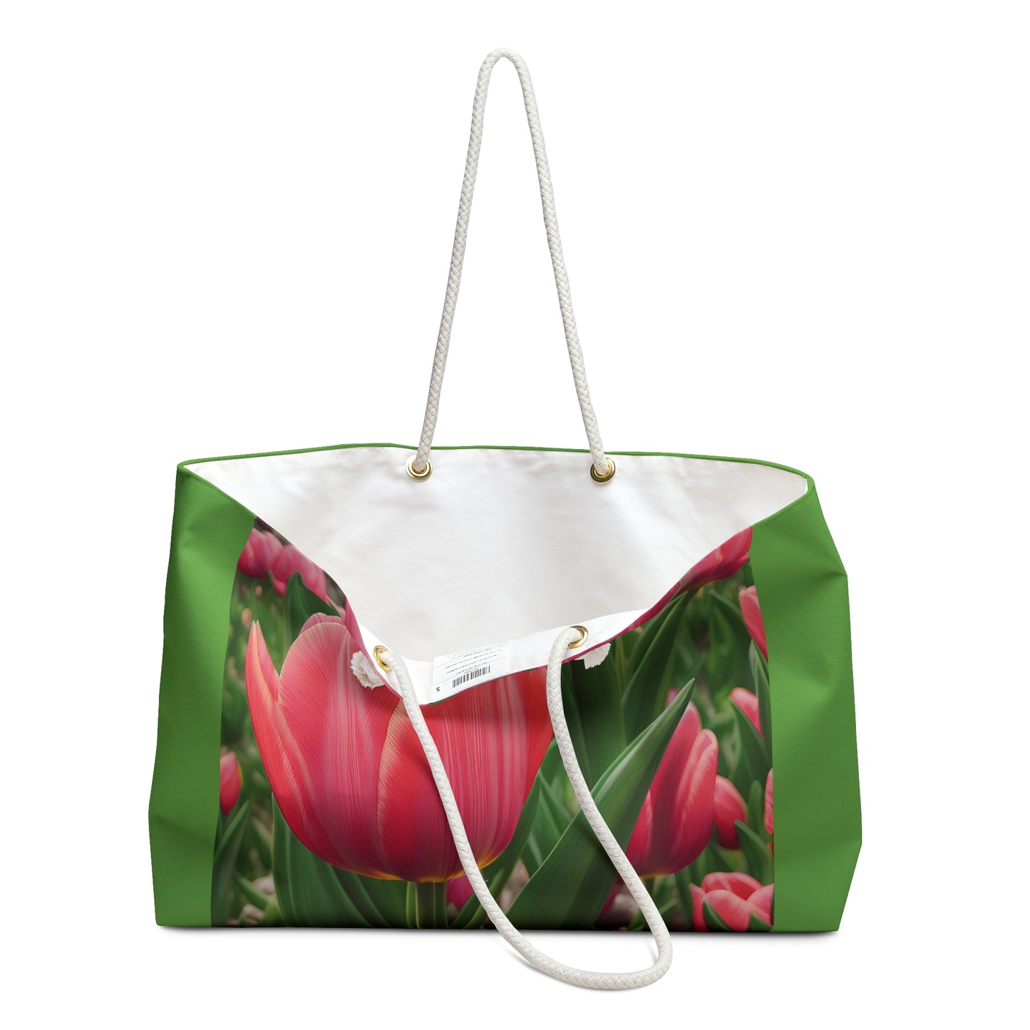 Pink Tulips Weekender Bag (SP Photography Collection) GREEN