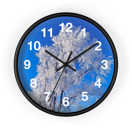 Snowy Tree Clock (SP Photography Collection)