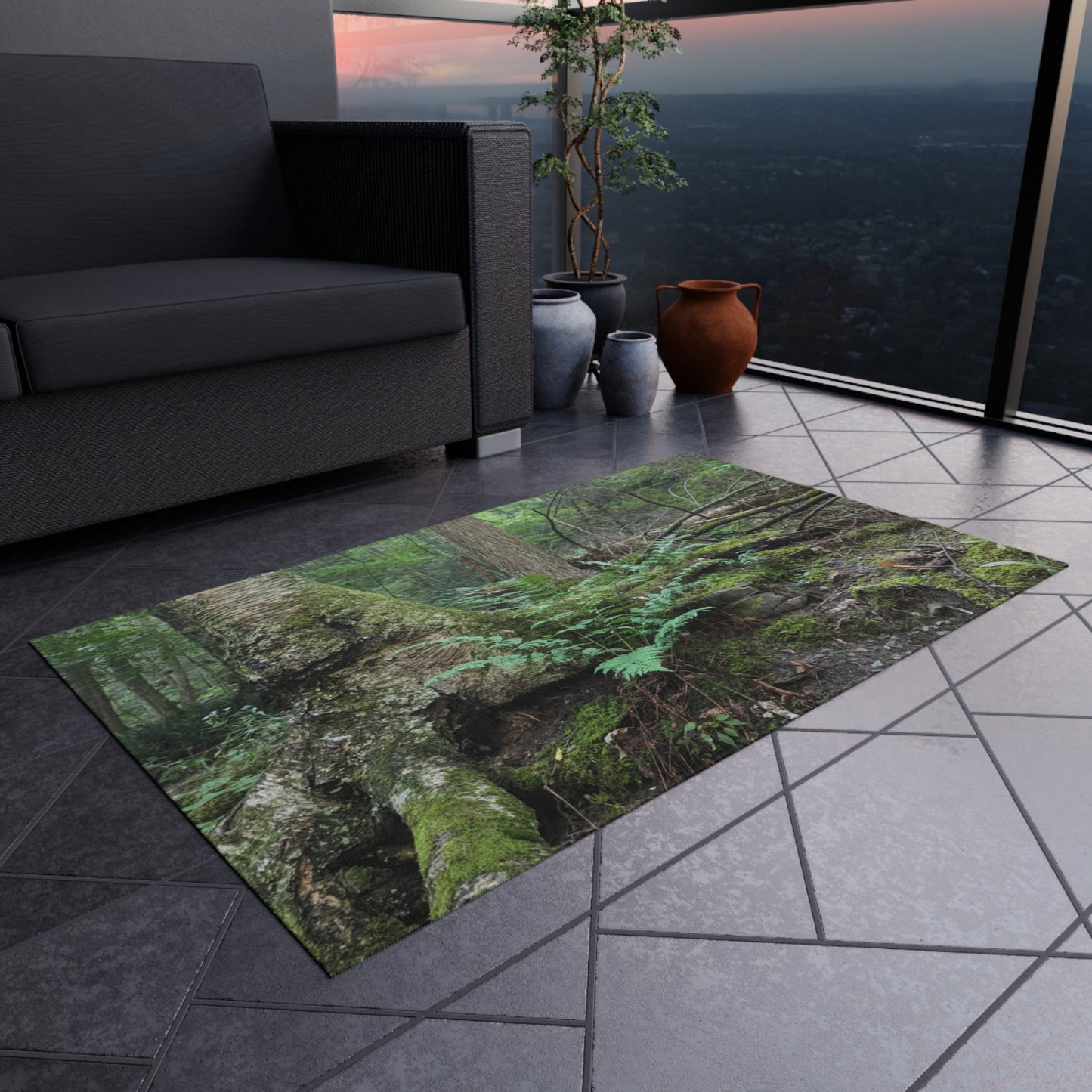 Forest Fern Outdoor Rug (Savor The Moments Collection)