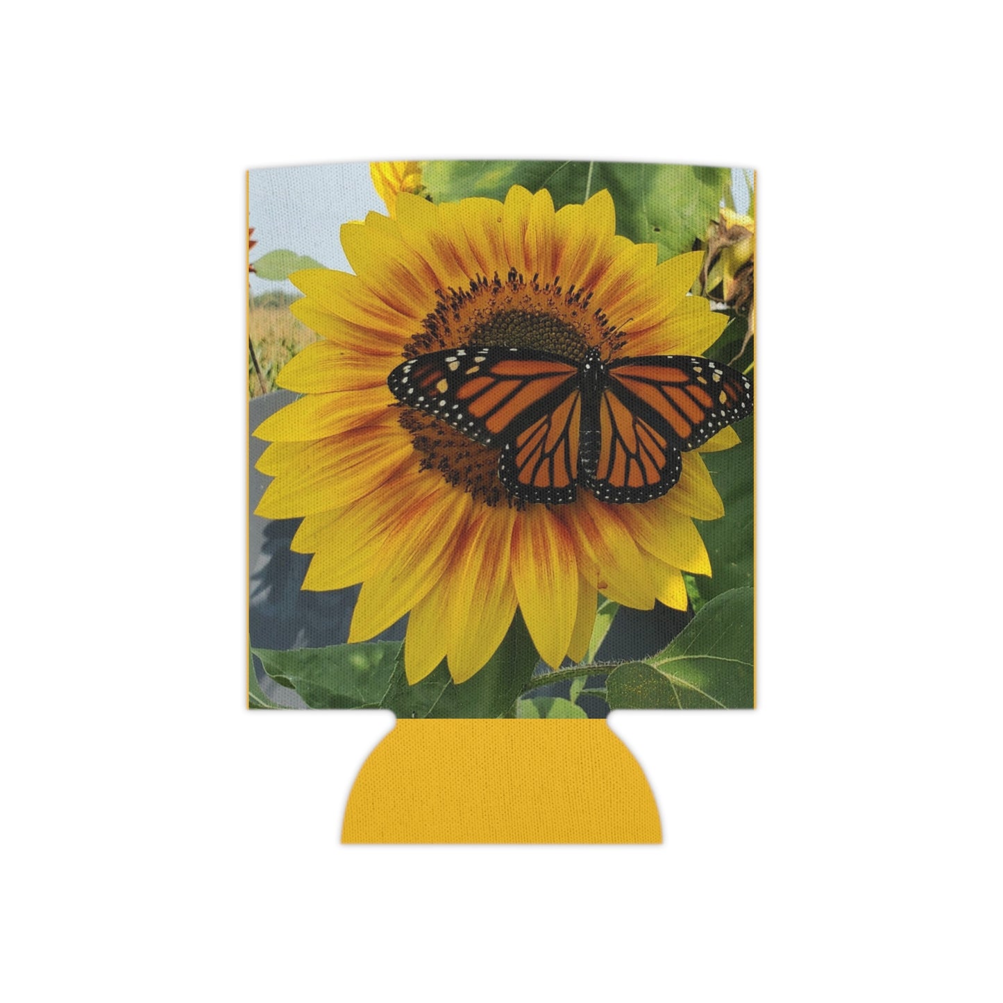 Happy Sunflower Can Regular Cooler Sleeve (Enchanted Exposures By Tammy Lyne) YELLOW