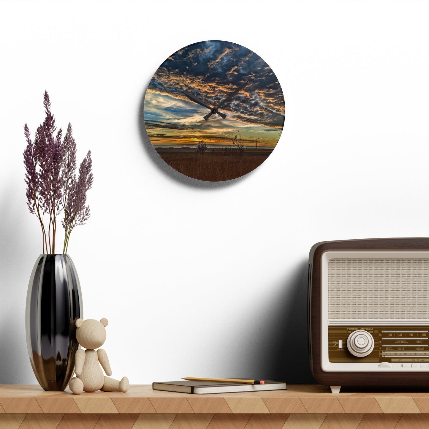 Sandy Skies Acrylic Wall Clock (SP Photography Collection)