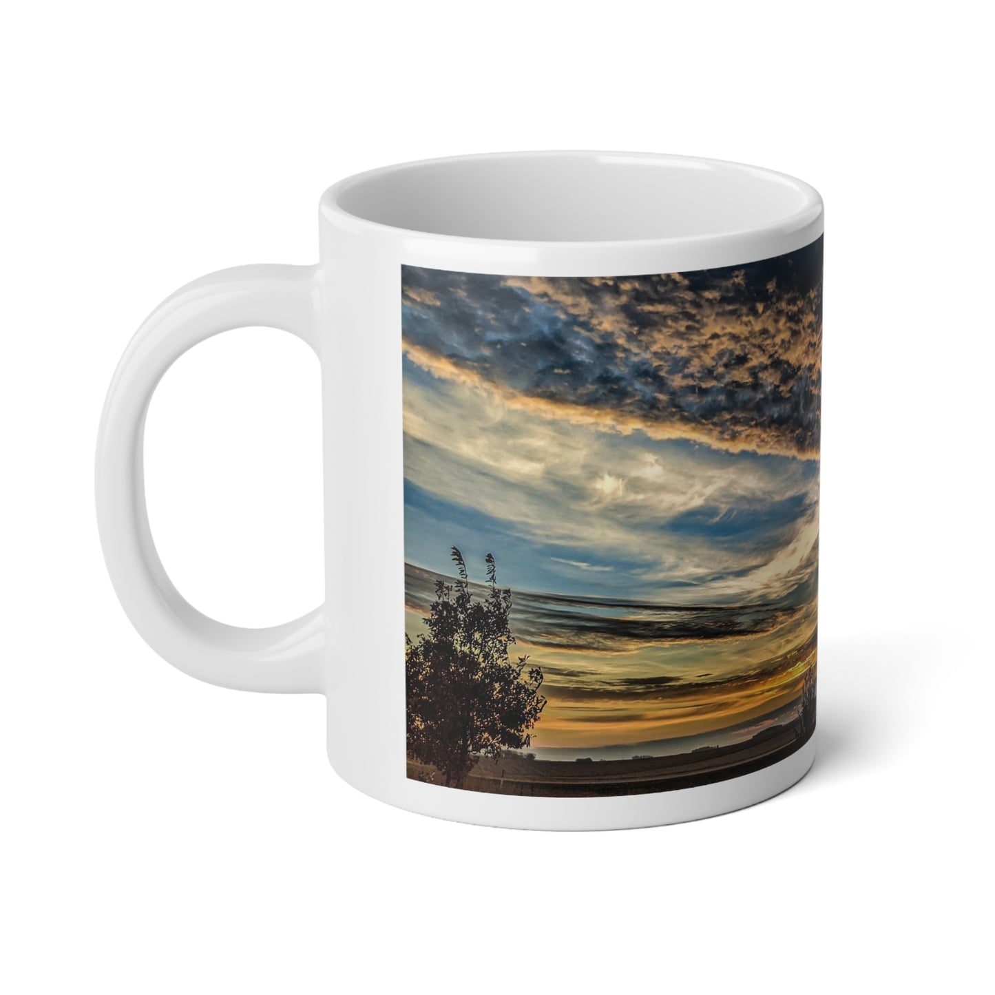 Sandy Skies Jumbo Mug, 20oz (SP Photography Collection) WHITE