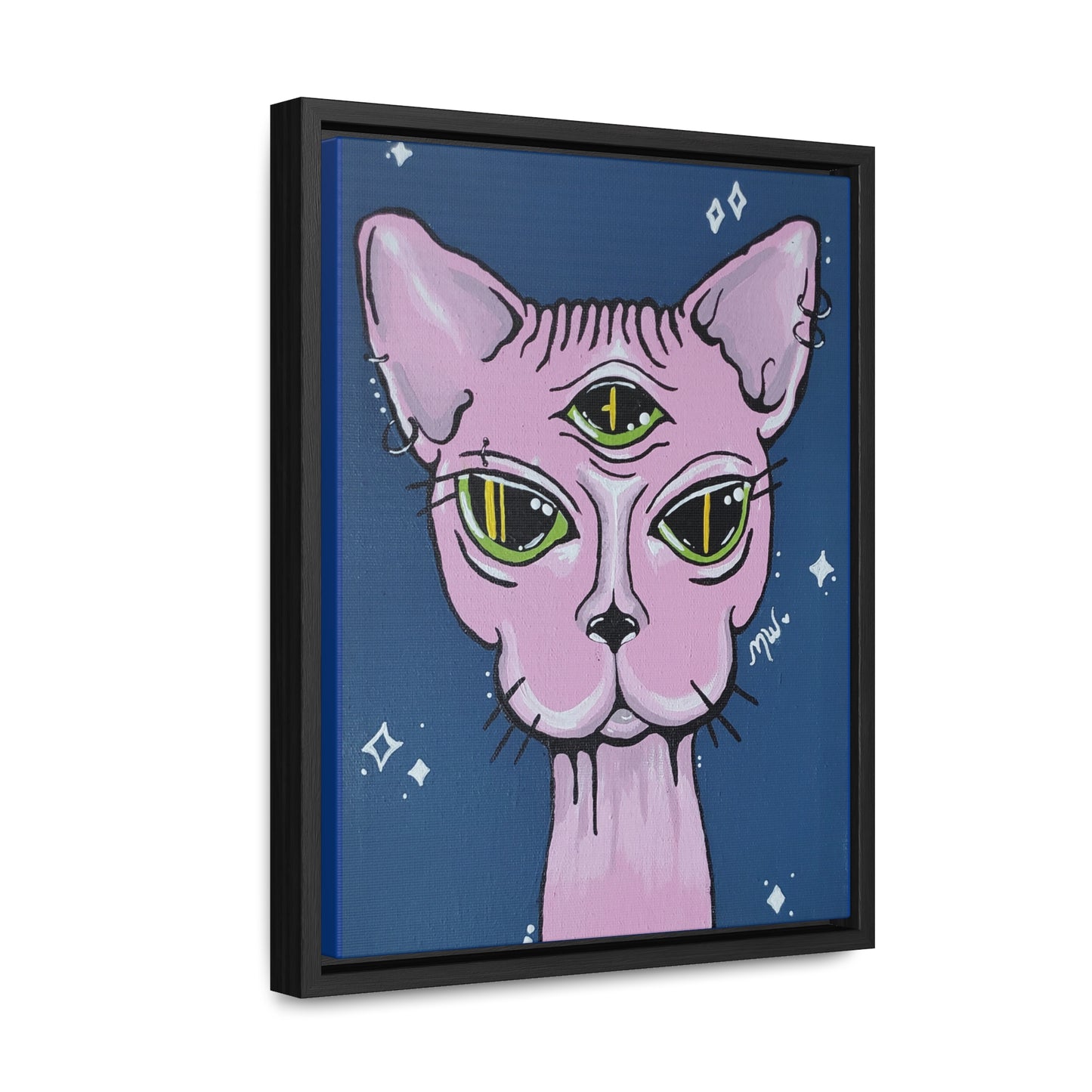 Madame Feline Canvas Wraps, Vertical Frame (Peculiar Paintings Collection)