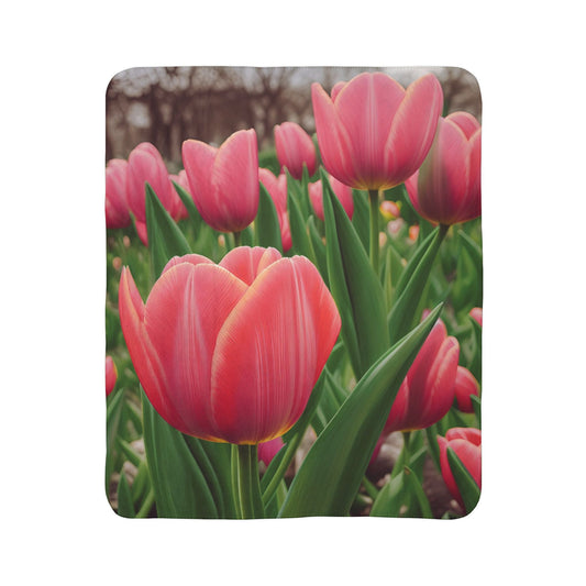 Tulips Fleece Sherpa Blanket (SP Photography Collection)