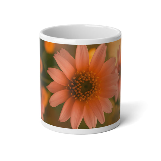 Peach Daisy Jumbo Mug, 20oz (SP Photography Collection)