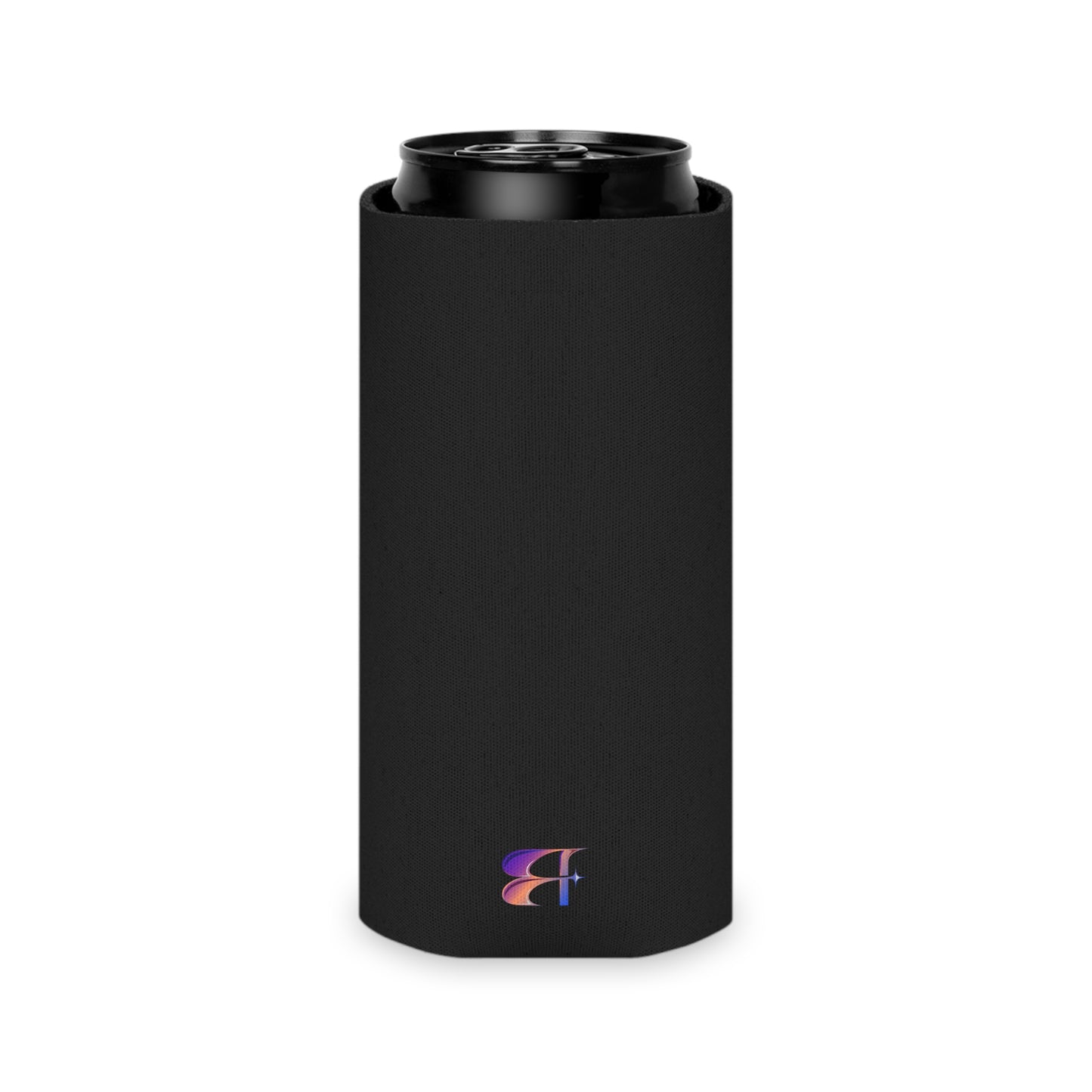 Pink Buttercup Slim Can Cooler Sleeve (SP Photography Collection) BLACK