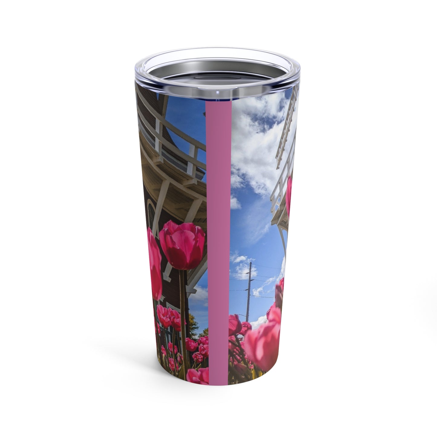 Windmill Pink Tulips Tumbler 20oz (SP Photography Collection) PINK