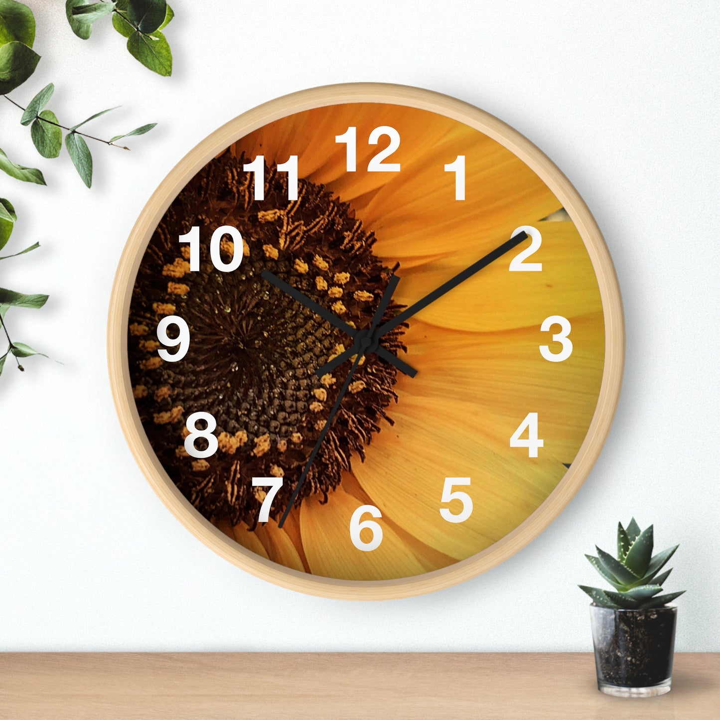 Sun Ray Sunflower Wall Clock (SP Photography Collection)