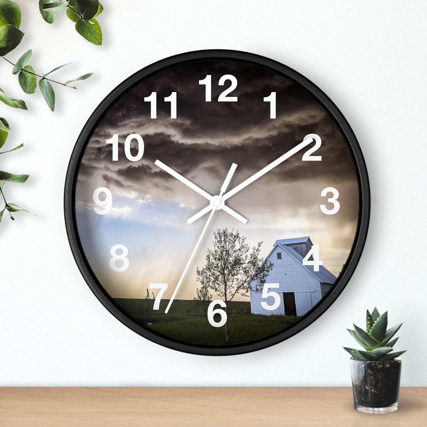 Cloudy Barn Wall Clock (SP Photography Collection)