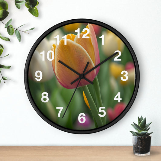 Orange Tulip Wall Clock (SP Photography Collection)