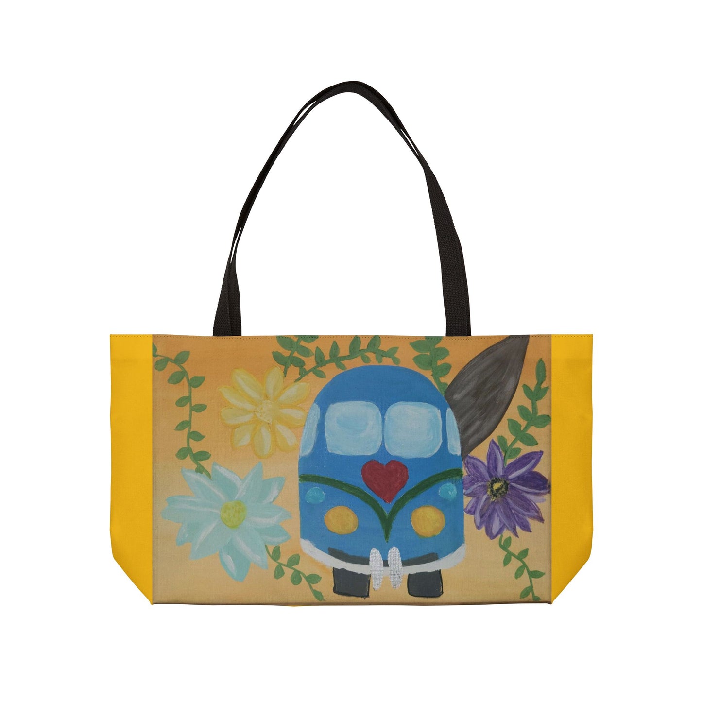 Beach Ride Weekender Tote Bag (Brookson Collection) YELLOW