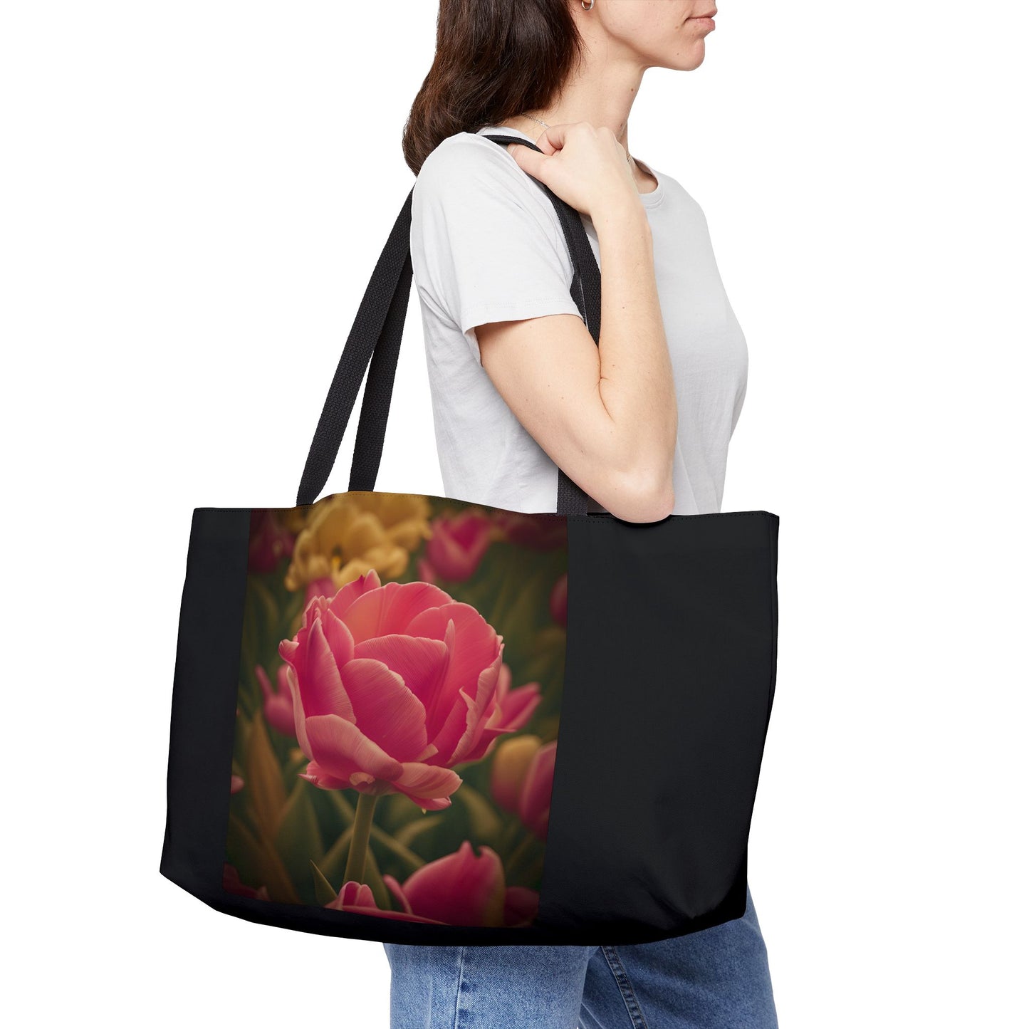 Pink Buttercup Weekender Tote Bag (SP Photography Collection) BLACK