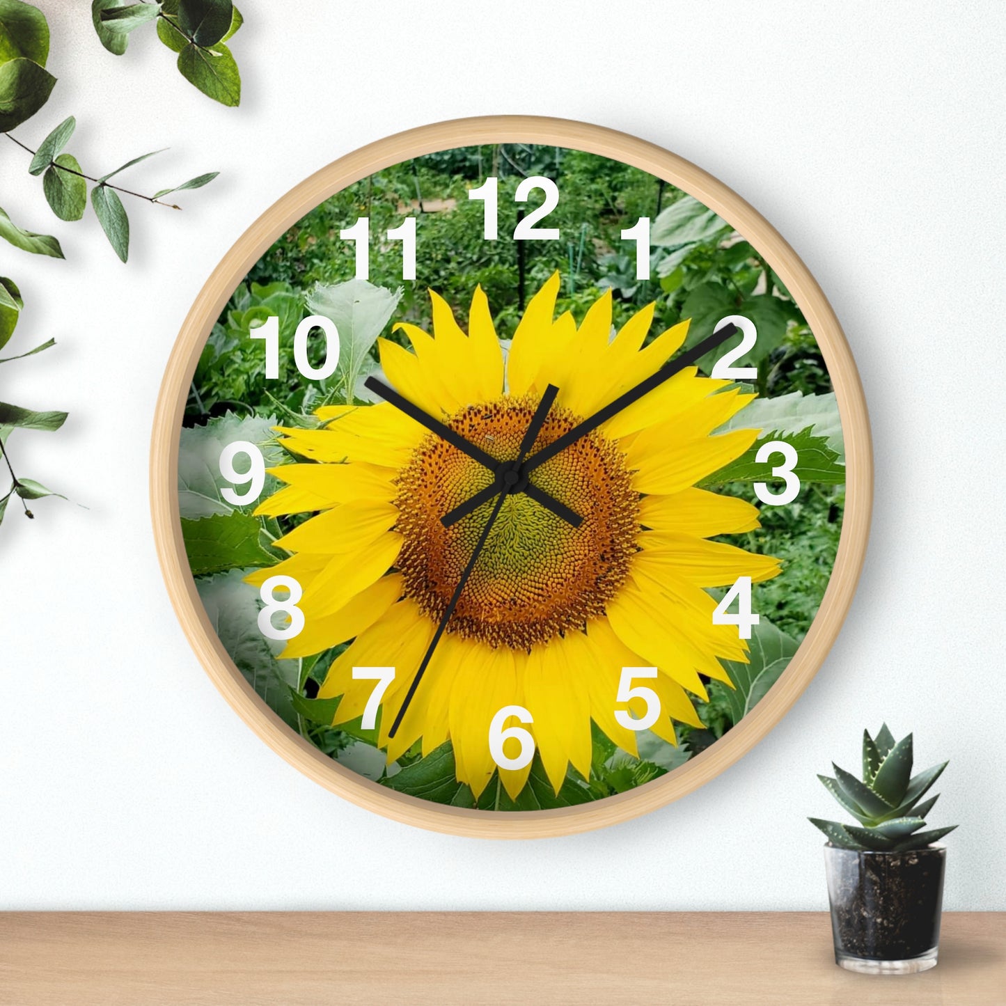 Yellow Sunflower Wall Clock (Enchanted Exposures By Tammy Lyne)