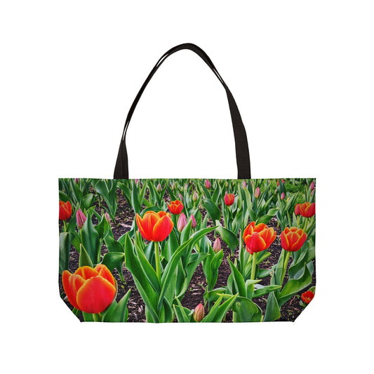 Red Tulips Weekender Tote Bag (SP Photography Collection) LIGHT PINK