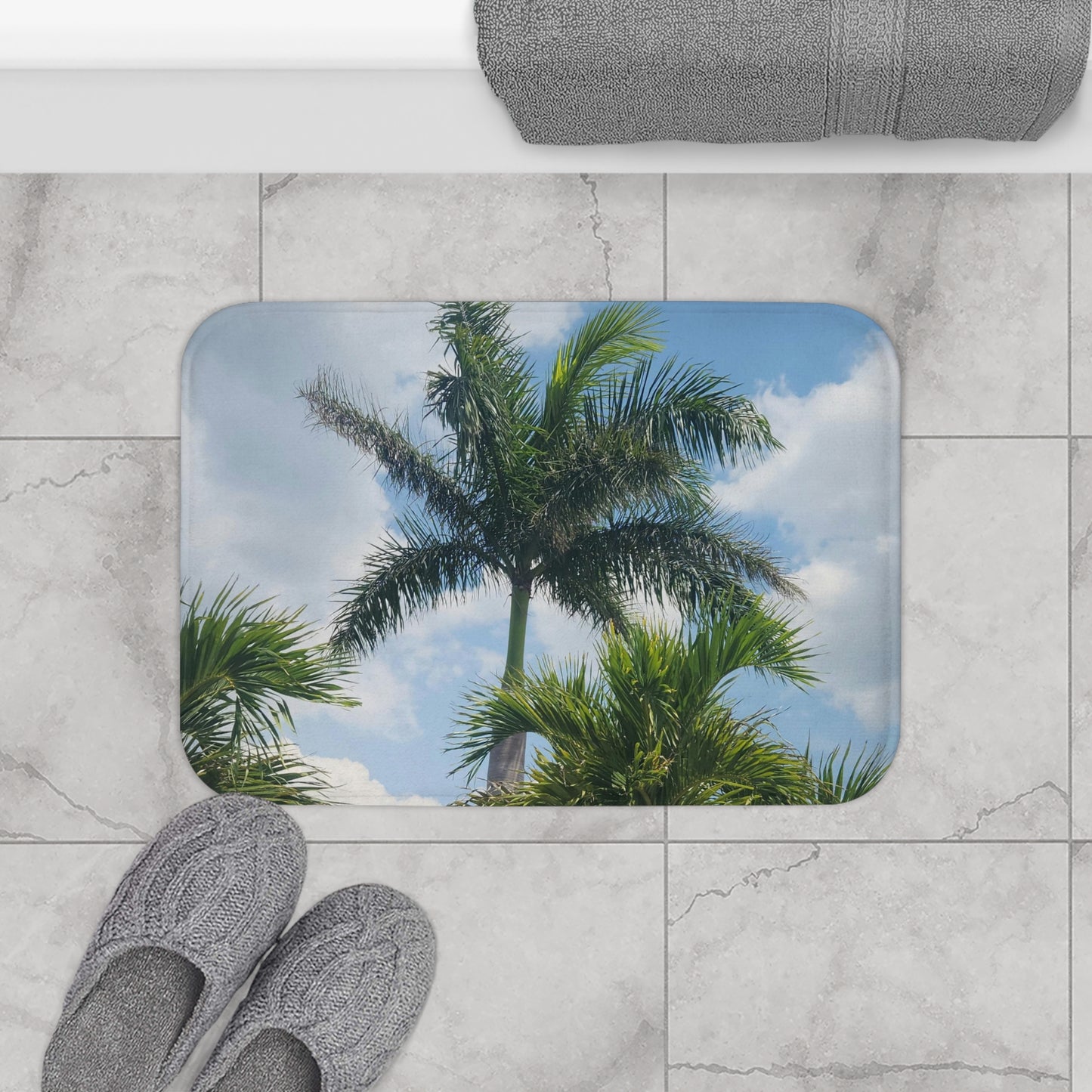 Tall Palm Tree Bath Mat (B & J Collections)