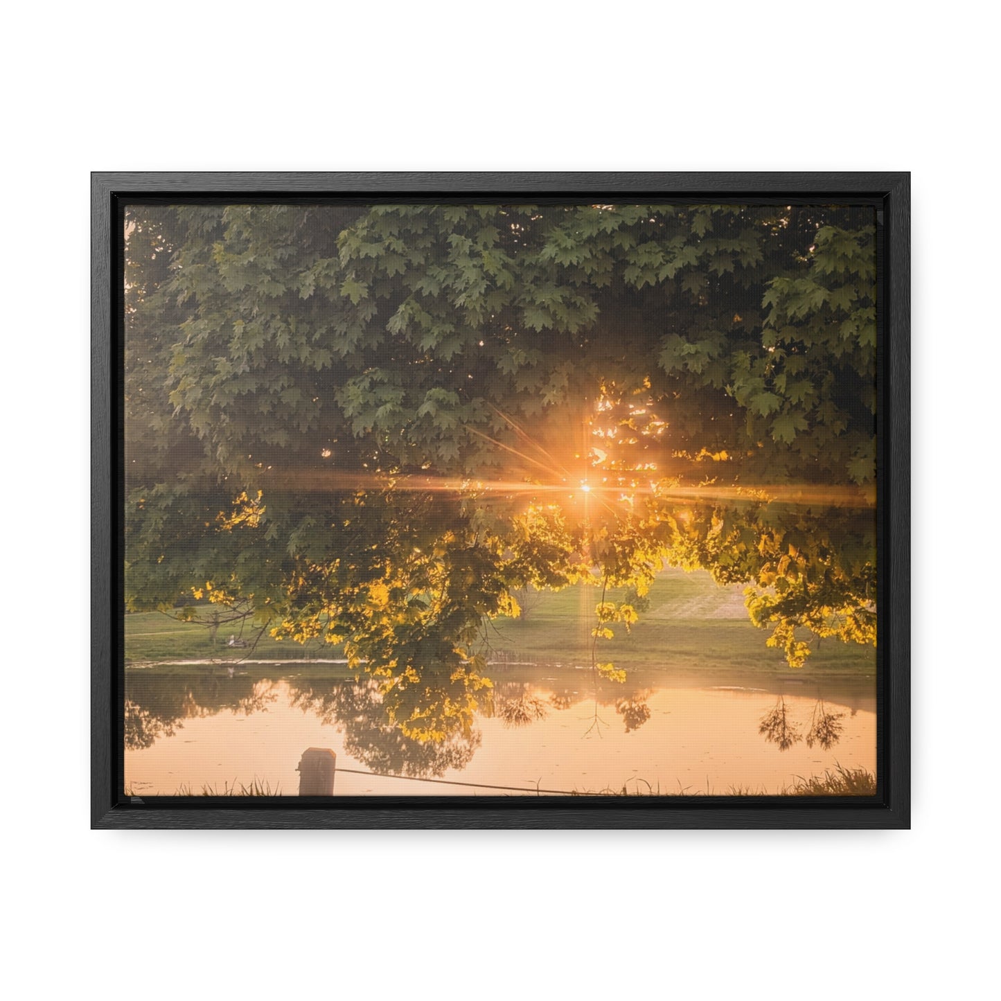 Sunset Pond Black Horizontal Frame (SP Photography Collection)