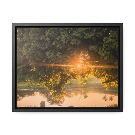 Sunset Pond Black Horizontal Frame (SP Photography Collection)