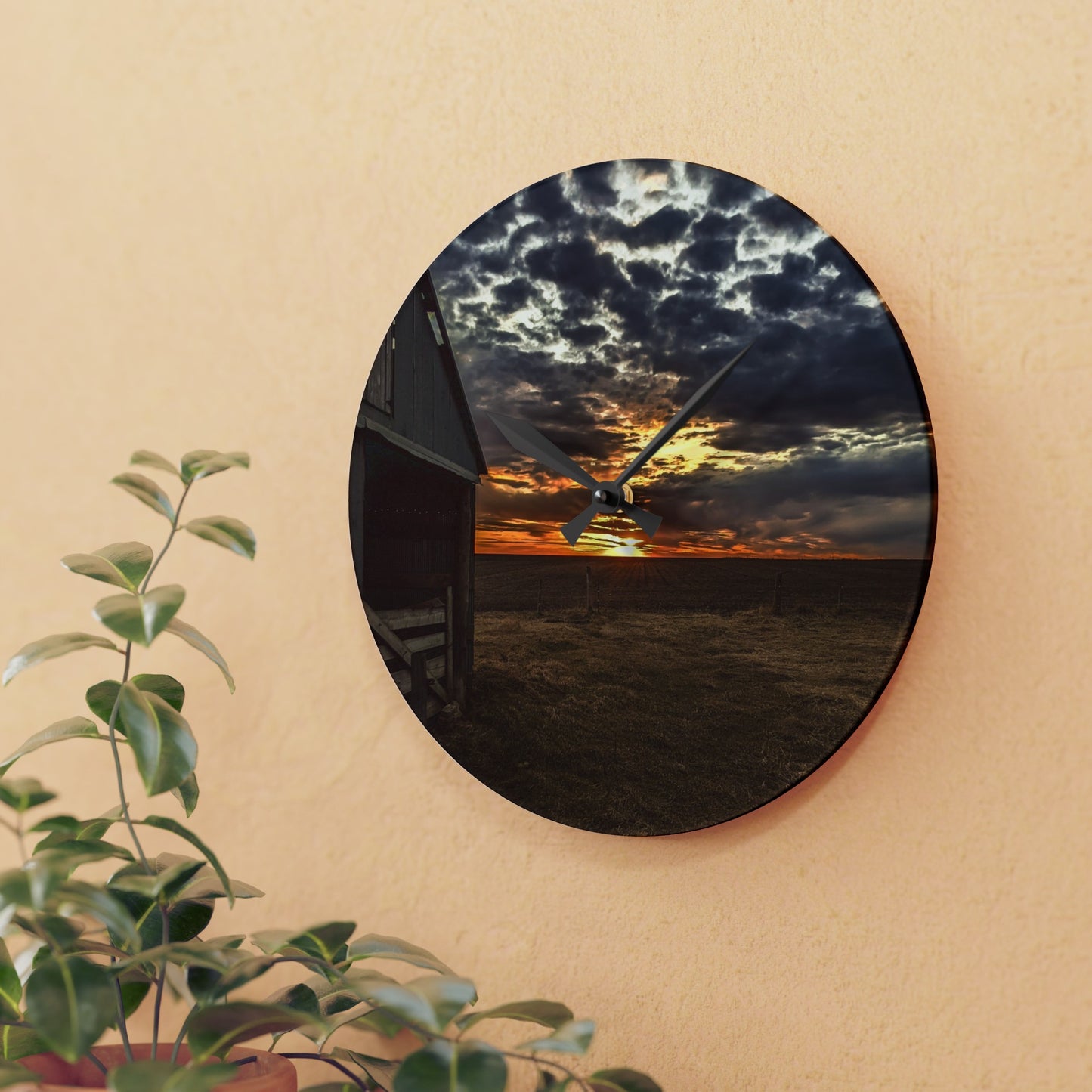 Gray Skies Acrylic Wall Clock(SP Photography Collection)