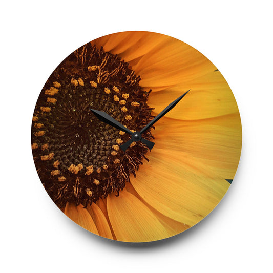 Sun Ray Sunflower Acrylic Wall Clock (SP Photography Collection)