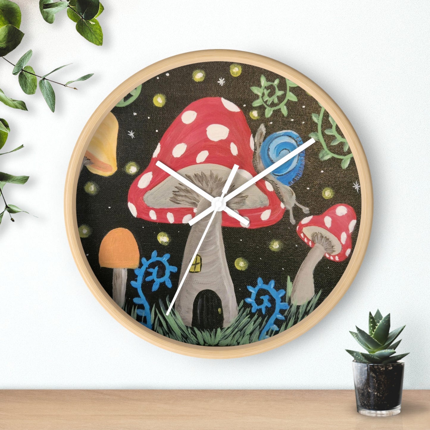 Magical Mushrooms Wall Clock (Brookson Collection)