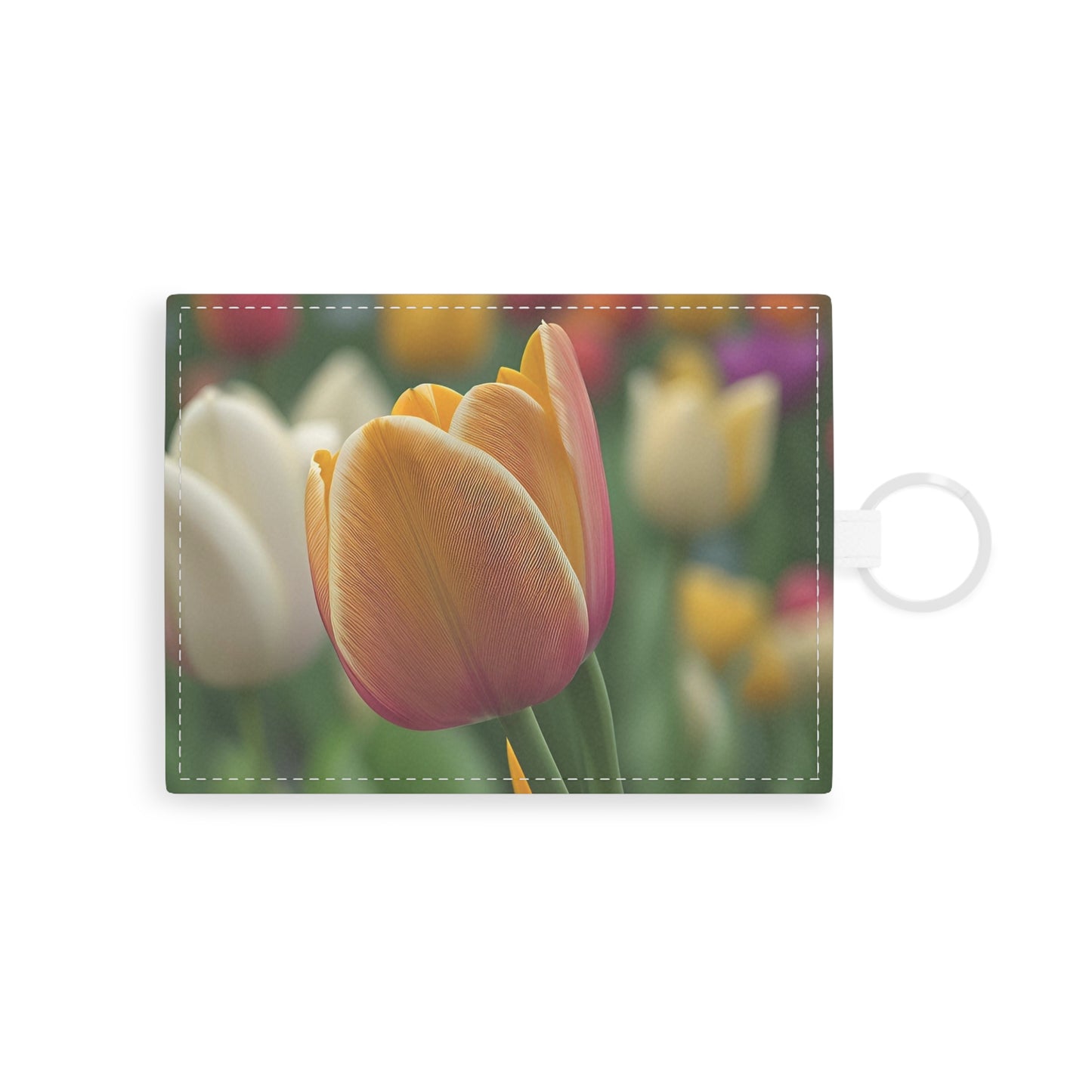 Orange Tulip Leather Card Holder (SP Photography Collection)