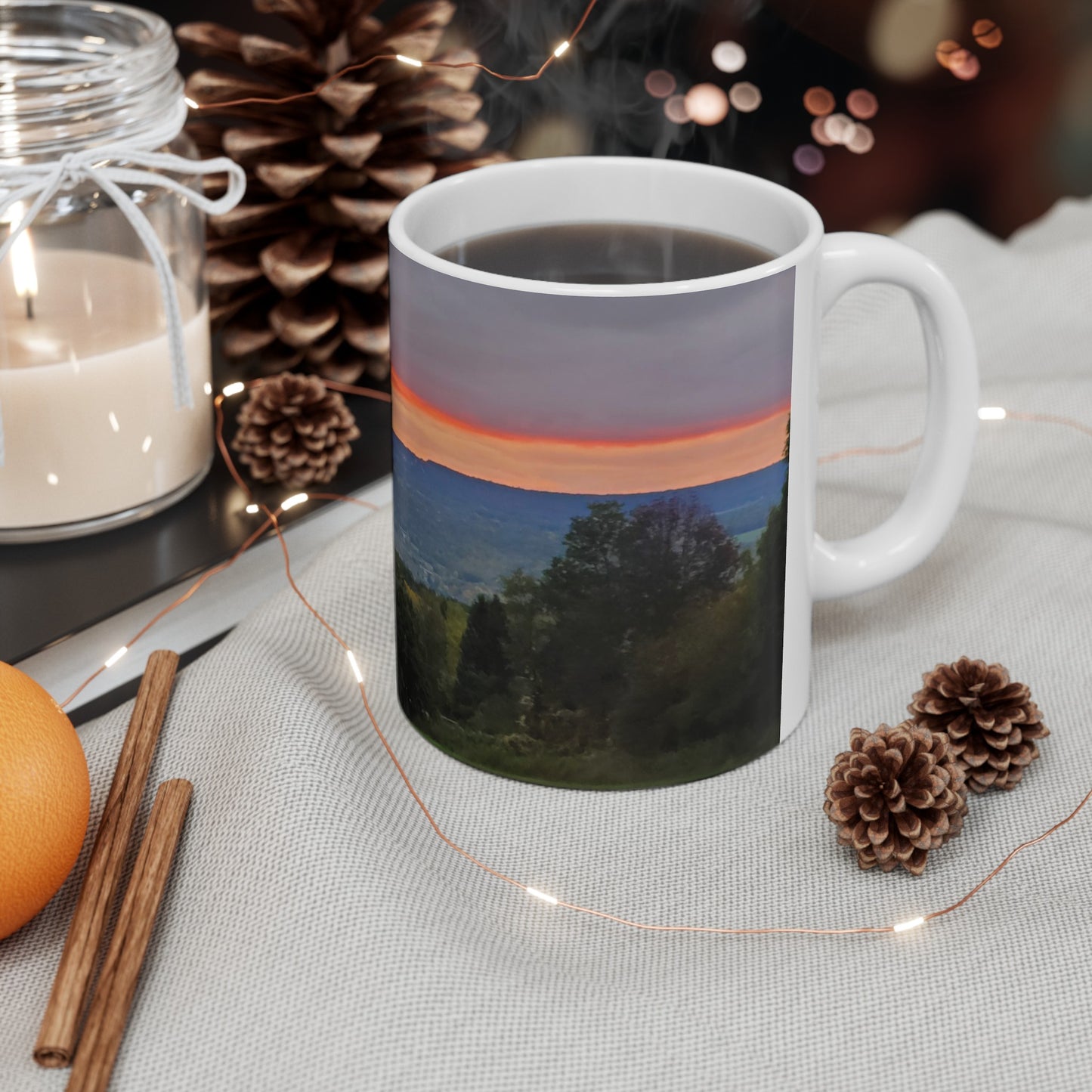 Orange Sky Ceramic Mug 11oz (B & J Collections)