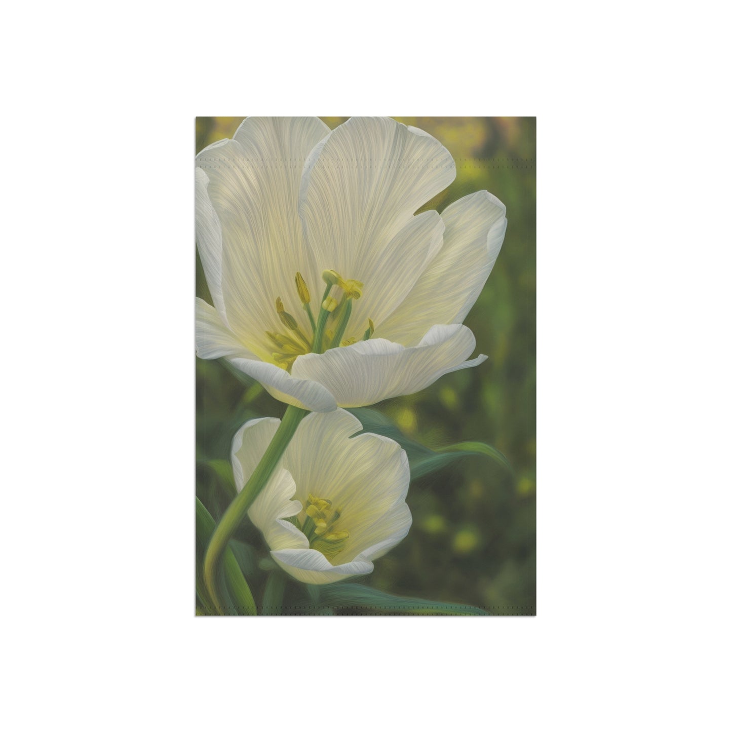 White Tulip Garden & House Banner (SP Photography Collection, Pole Not Included)