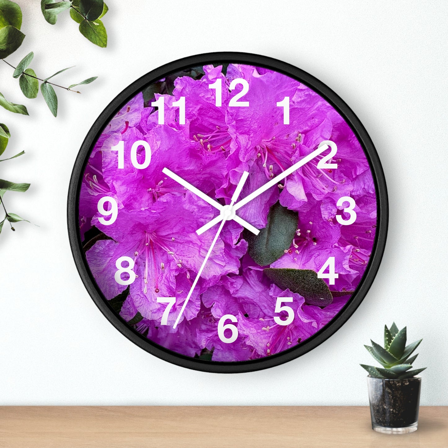 Pink Flower Wall Clock (Custom Creations By Catelyn)