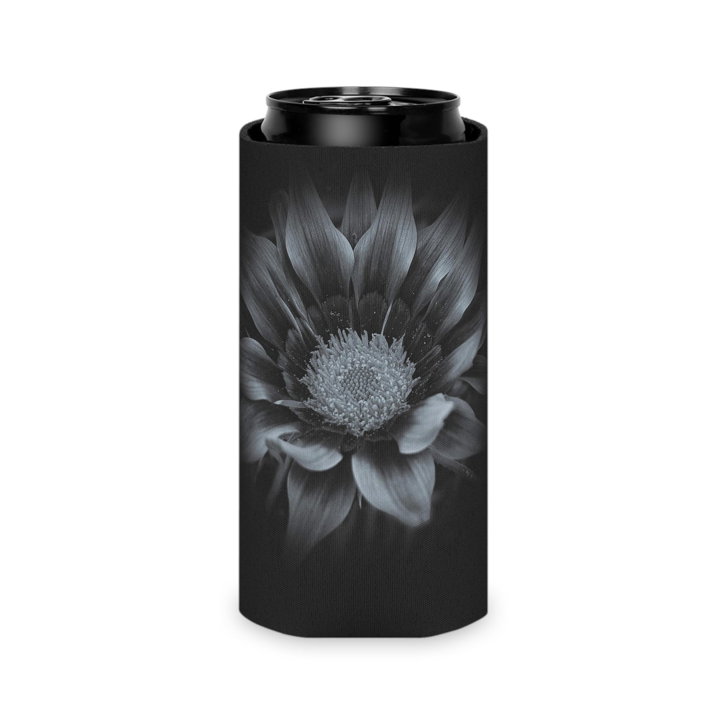 Midnight Bloom Can Slim Cooler Sleeve (SP Photography Collection) BLACK