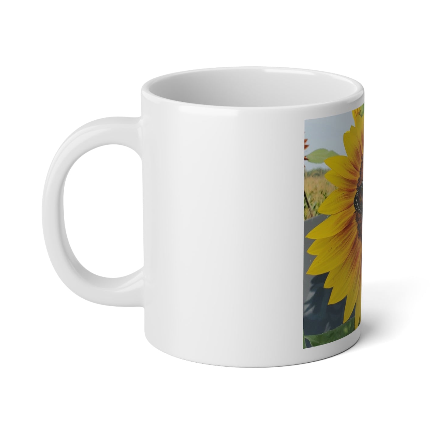 Happy Sunflower Jumbo Mug, 20oz (Enchanted Exposures By Tammy Lyne)