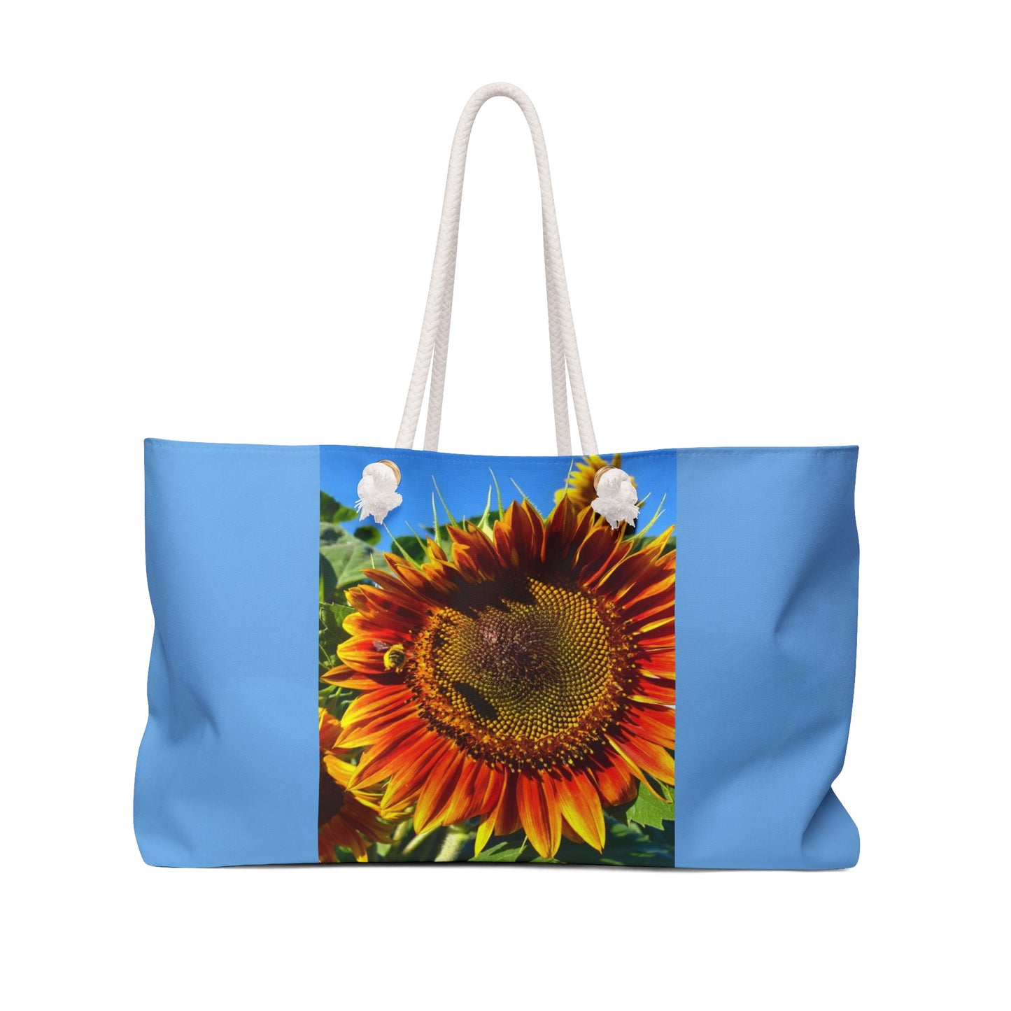 Bumble Bee Sunflower Weekender Bag (Enchanted Exposures By Tammy Lyne Collection) BLUE