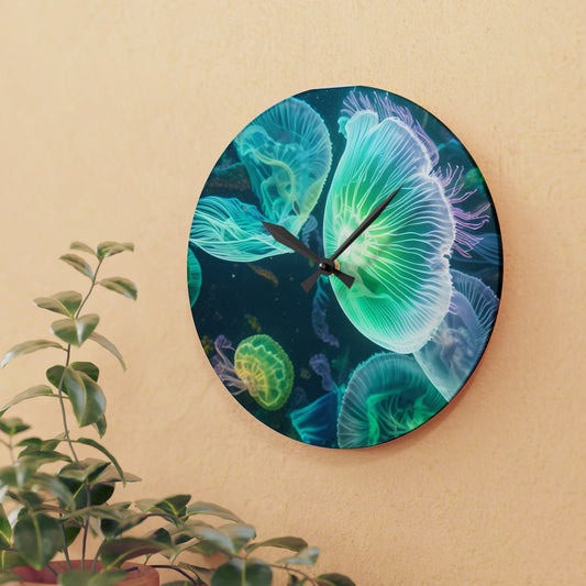 Jellyfish Acrylic Wall Clock (SP Photography Collection)