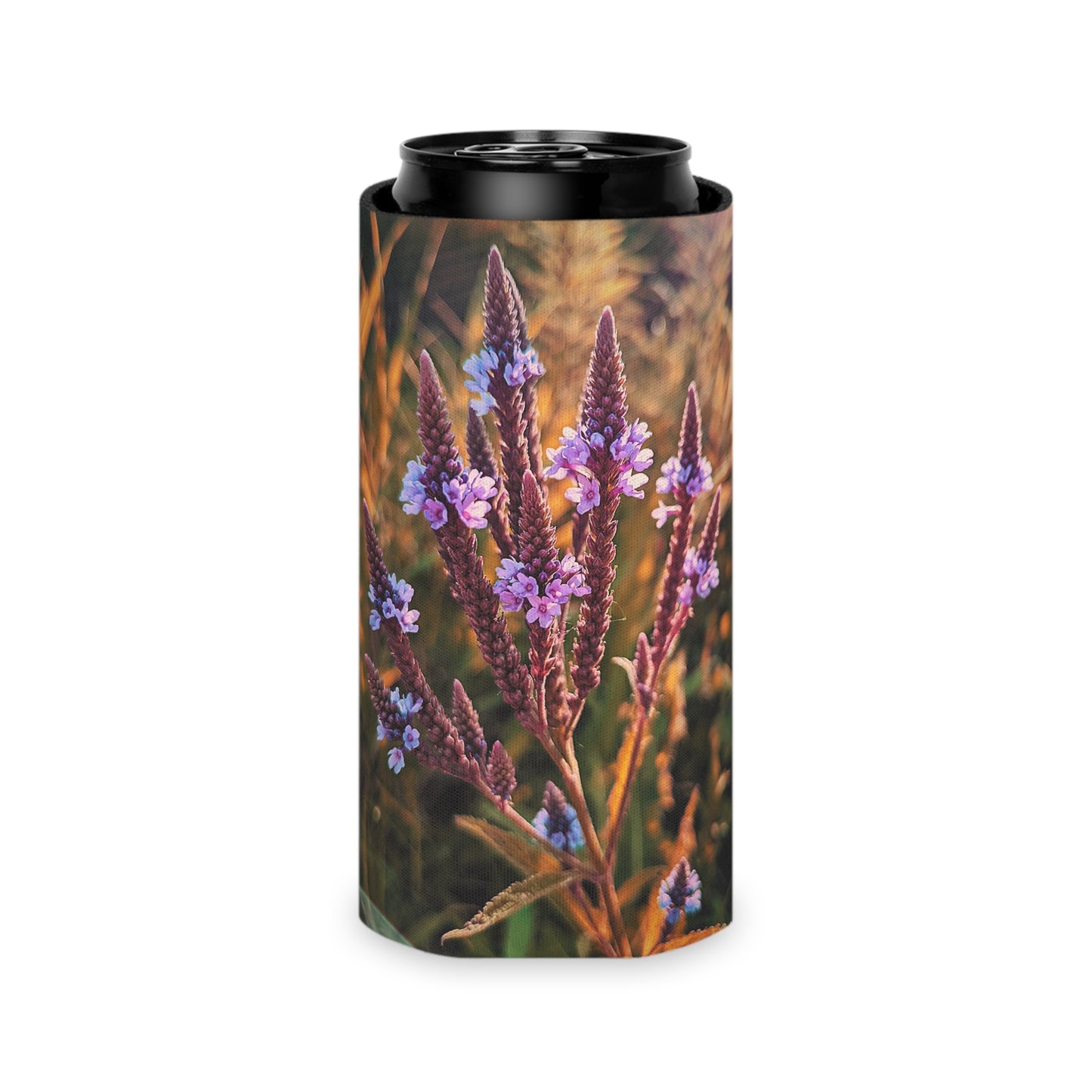 Purple Fields Can Slim Cooler Sleeve (SP Photography Collection) PURPLE