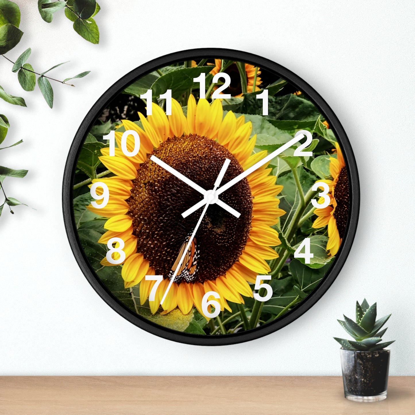 Bright Sunflower Wall Clock (Enchanted Exposures By Tammy Lyne)