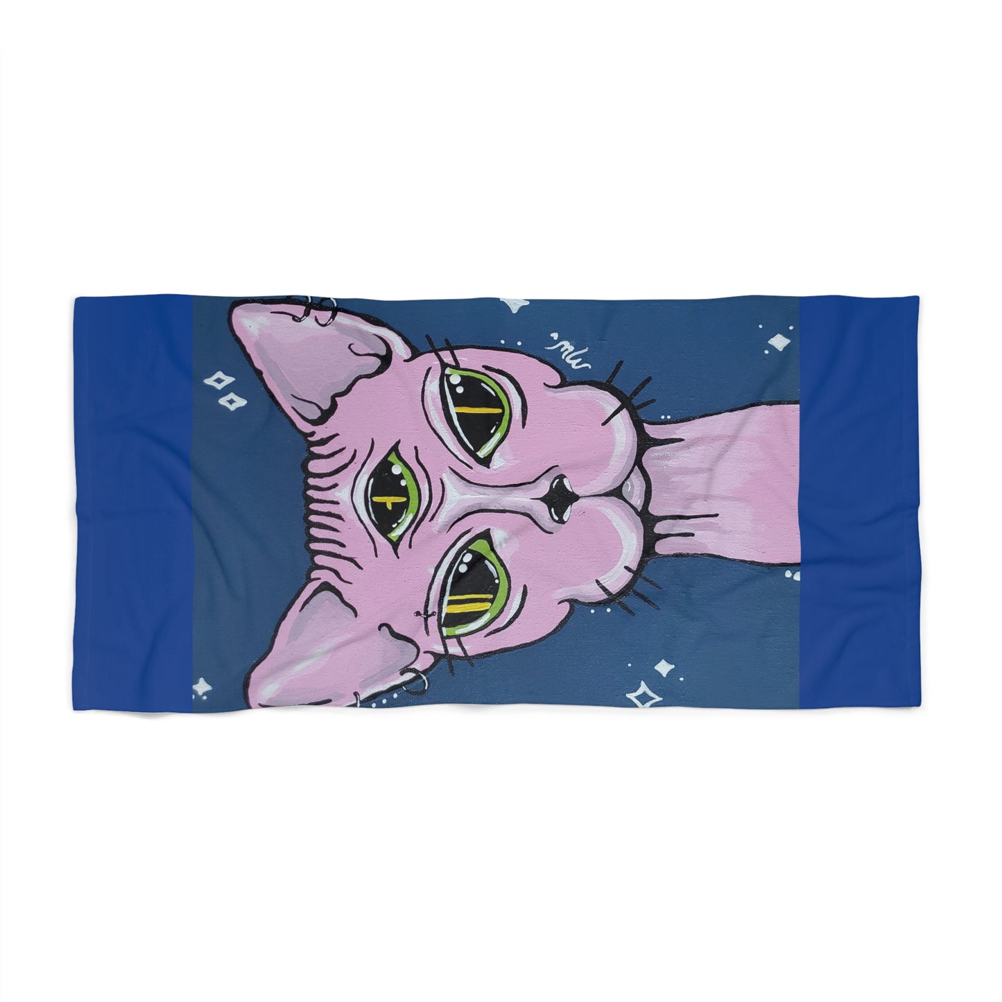 Madame Feline Beach Towel (Peculiar Paintings Collection)