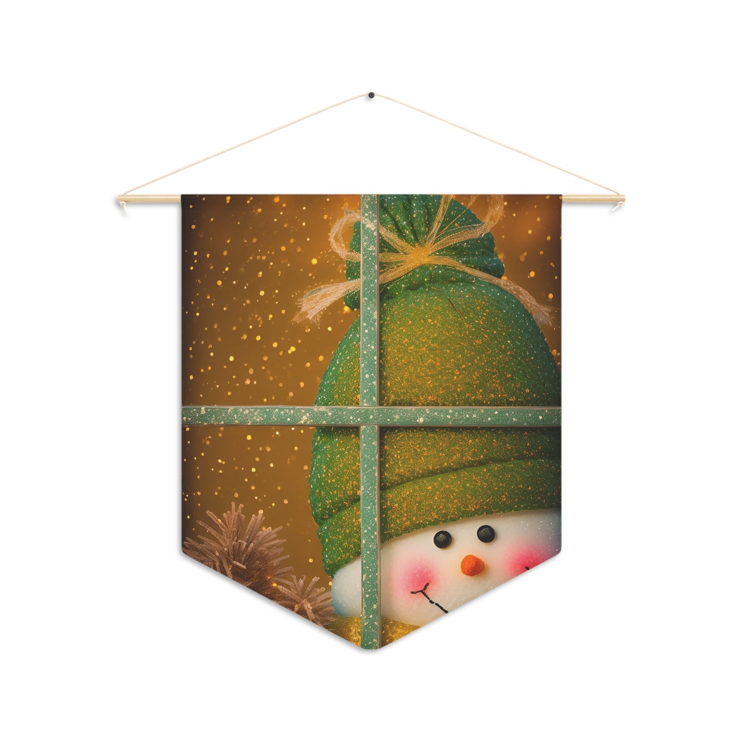 Peek A Boo Snowman Pennant (SP Photography Collection)