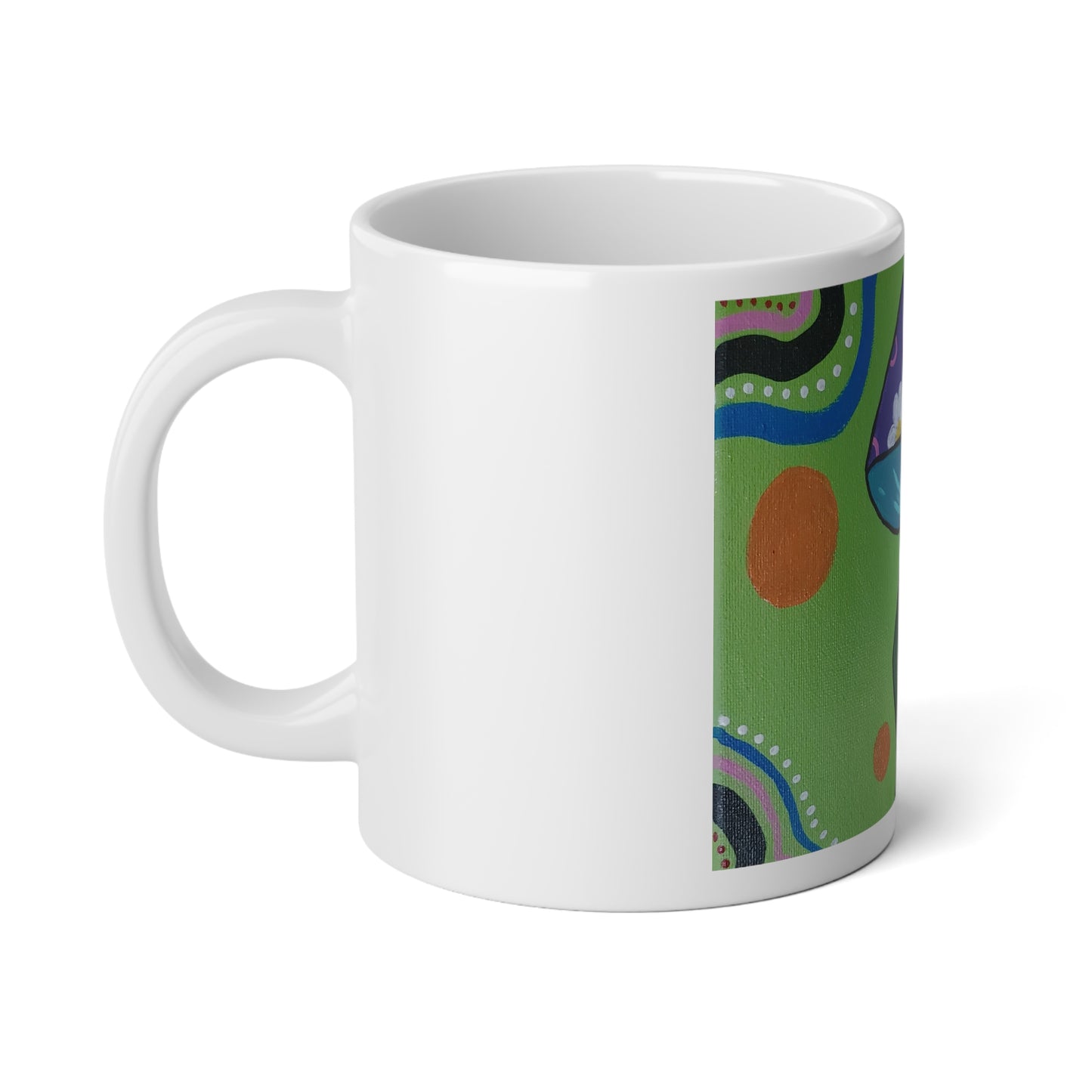 Marguerite Mushroom Jumbo Mug, 20oz (Peculiar Paintings Collection)