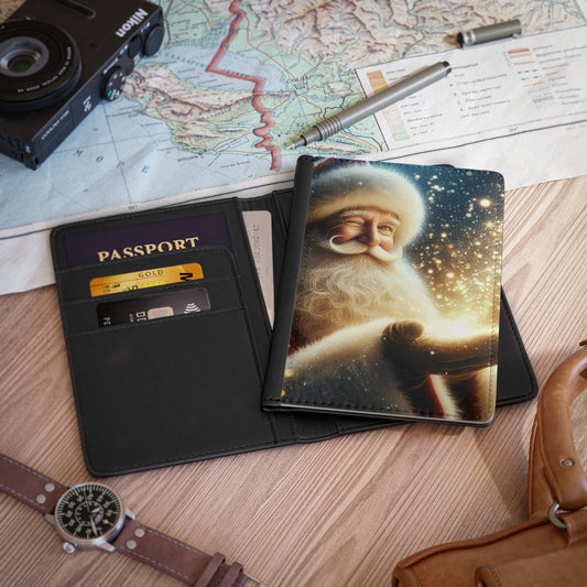 Santa Magic Passport Cover (ai B & J Collections) BLACK