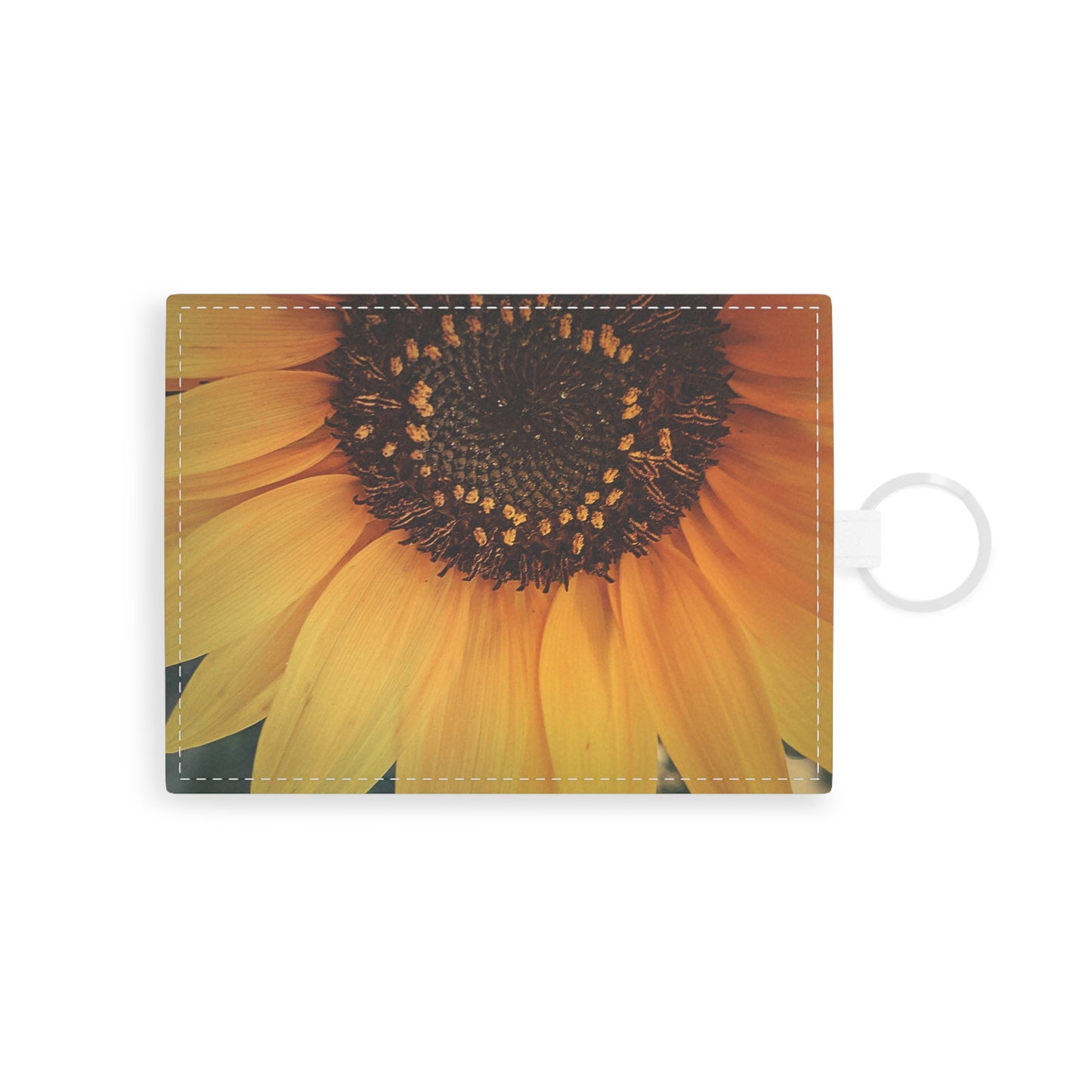 Sun Ray Sunflower Leather Card Holder (SP Photography Collection)