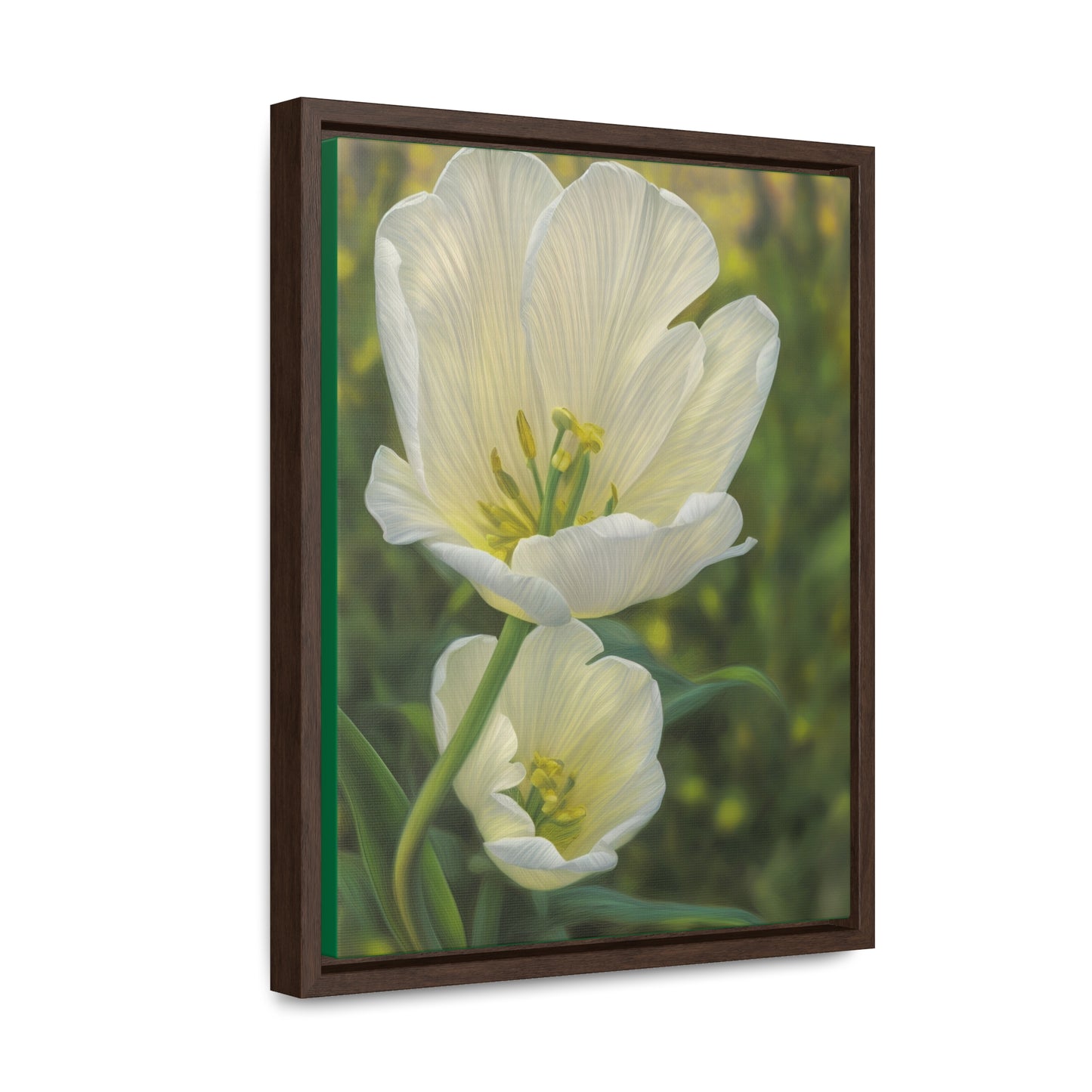 White Tulip Canvas Wraps, Vertical Frame (SP Photography Collection)