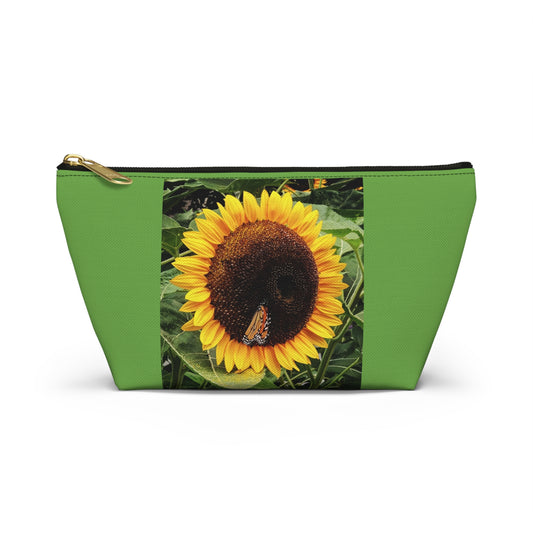 Bright Sunflower Accessory Pouch w T-bottom (Enchanted Exposures By Tammy Lyne) GREEN