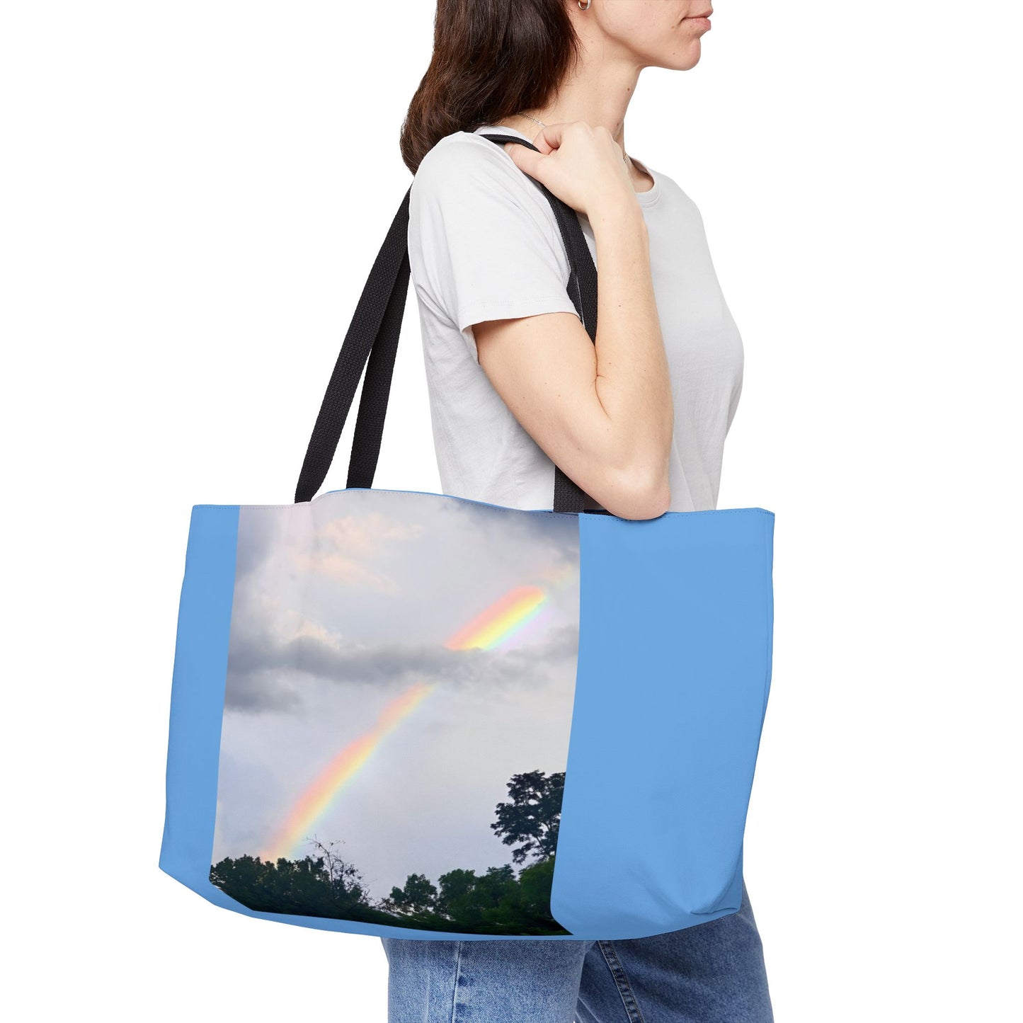 Rainbow Weekender Tote Bag (Enchanted Exposures By Tammy Lyne) BLUE