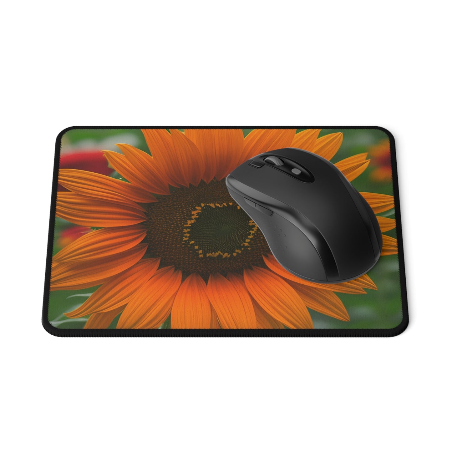 Orange Sunflower Non-Slip Mouse Pad (SP Photography Collection)