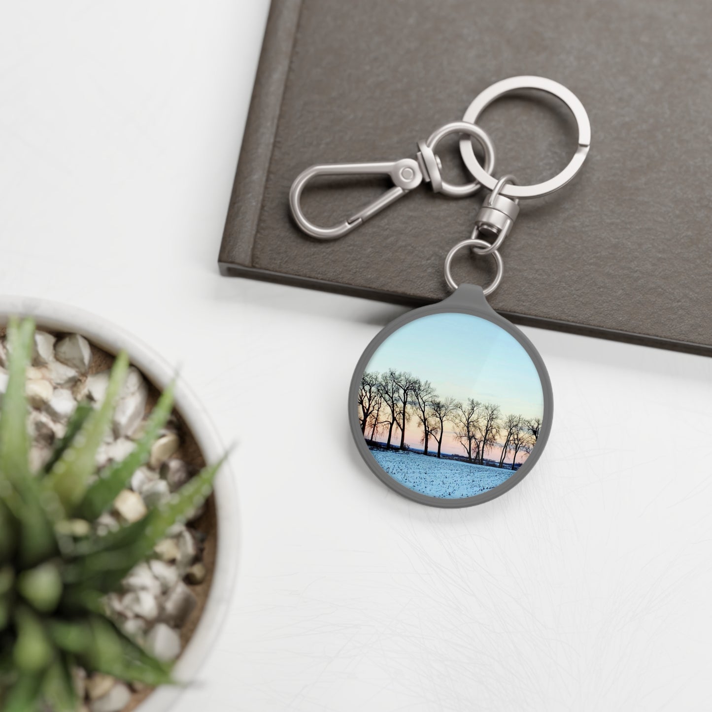 Snowy Tree Line Key ring (Enchanted Exposures By Tammy Lyne)