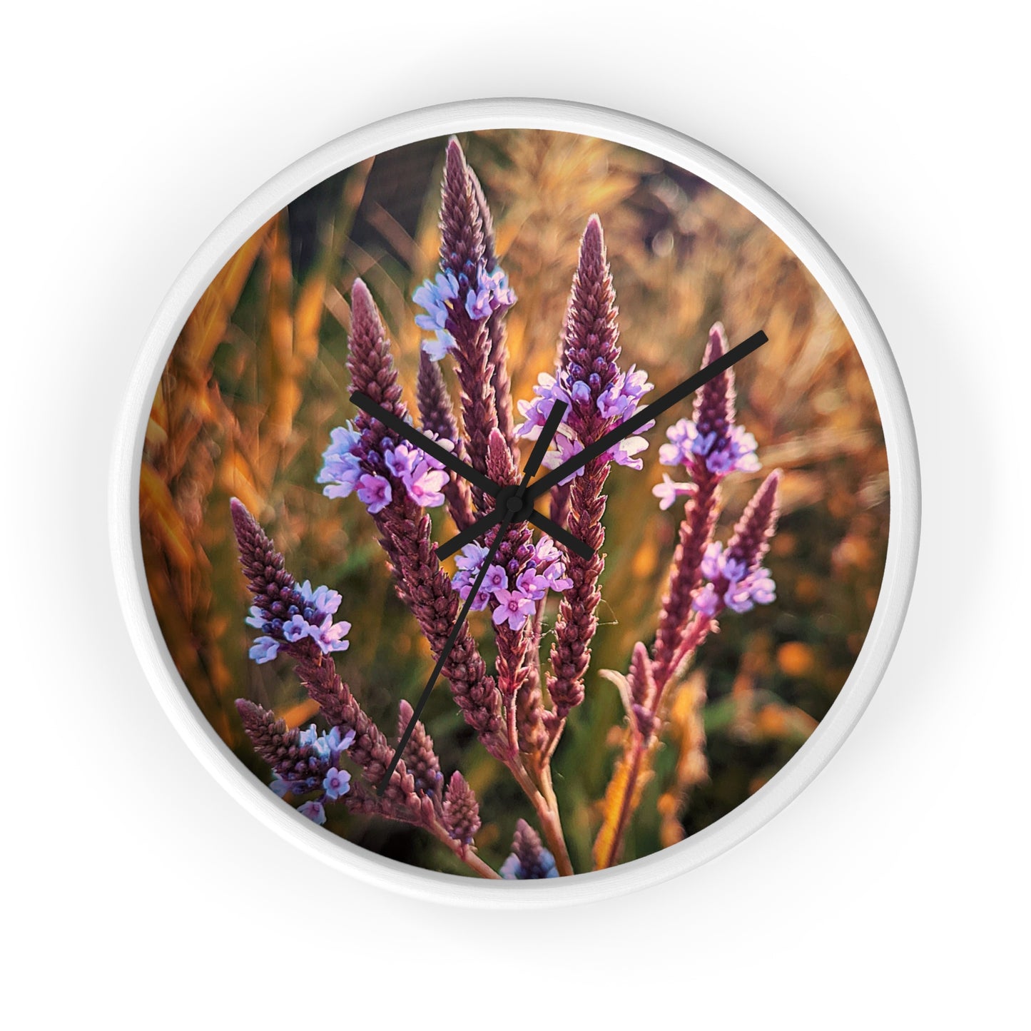 Purple Fields Wall Clock (SP Photography Collection)