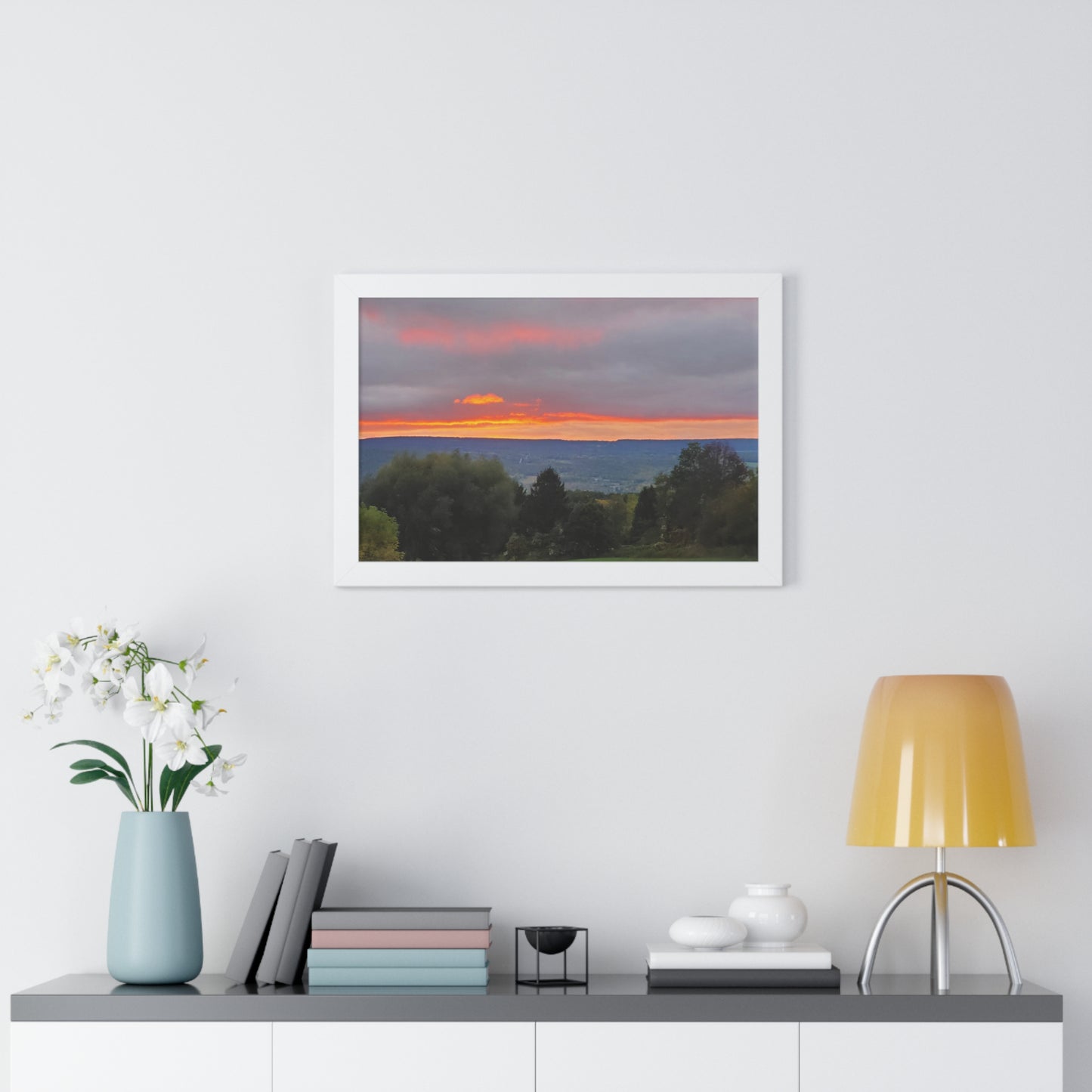 Purple Sunset Framed Horizontal Poster (B & J Collections)