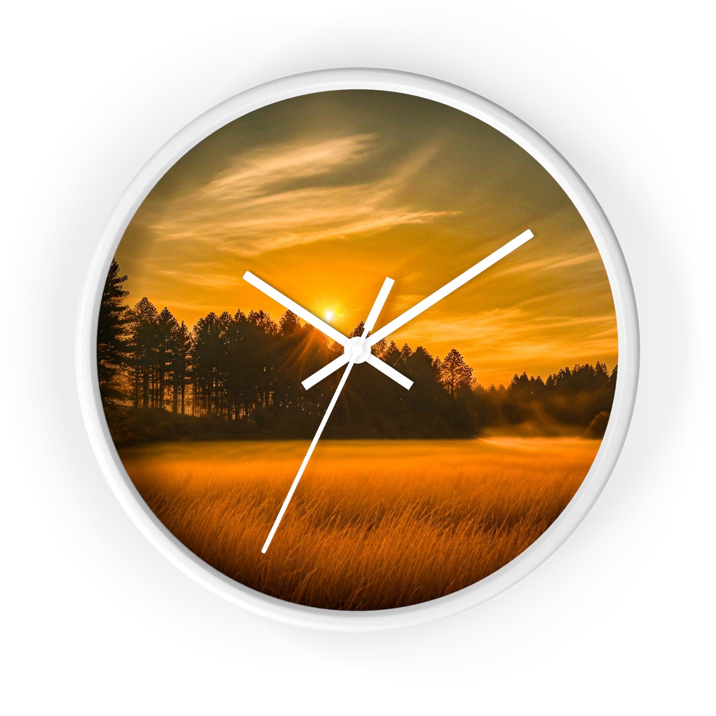 Field Sunset Wall Clock (SP Photography Collection)