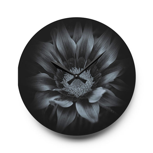 Midnight Bloom Acrylic Wall Clock (SP Photography Collection)