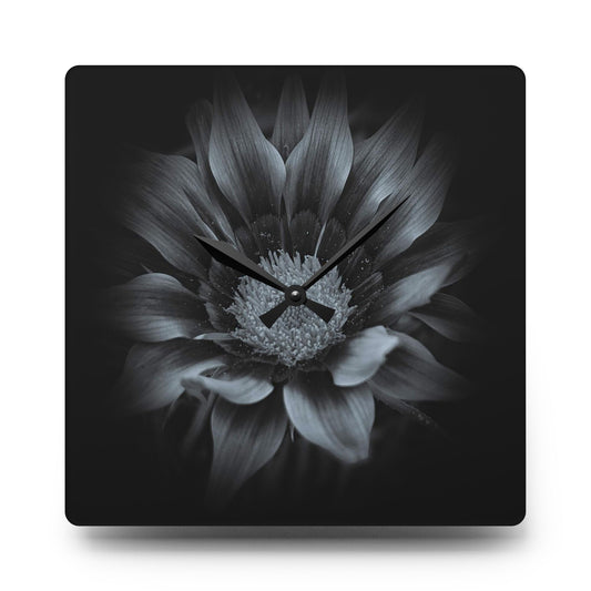 Midnight Bloom Acrylic Wall Clock (SP Photagrapy Collection)